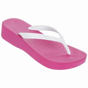 Chancletas Ipanema Brasil Tropical Plat Mujer Rosas Blancas | 35689XRWS