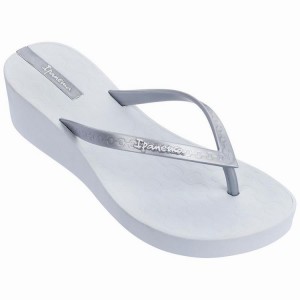 Chancletas Ipanema Daisy Wedge Mujer Blancas Plateadas | 04918GFBT