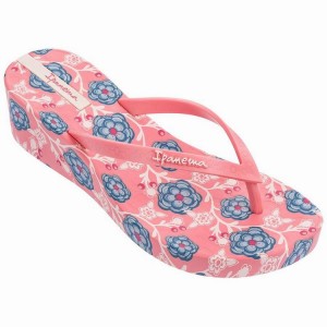 Chancletas Ipanema Floral Plat Wedge Mujer Rosas | 26803PHTY