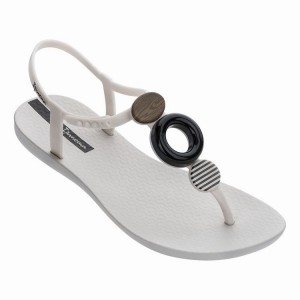 Sandalias Ipanema Class Modern Mujer Beige Negras | 25763DCUZ