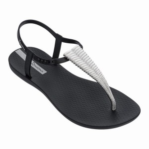 Sandalias Ipanema Class Niños Negras Plateadas | 20496OSVT