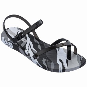 Sandalias Ipanema Moda IX Mujer Negras Gris | 05692EOCX