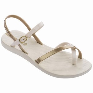 Sandalias Ipanema Moda VIII Mujer Beige Doradas | 53072BTVR