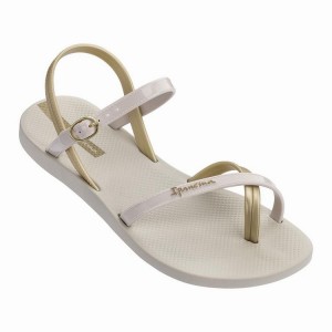 Sandalias Ipanema Moda VII Mujer Beige Doradas | 80652VGPR