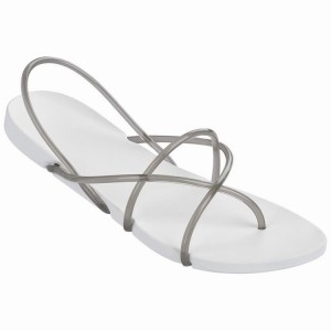 Sandalias Ipanema Philippe Starck Thing G Mujer Blancas Gris | 45096PGRS