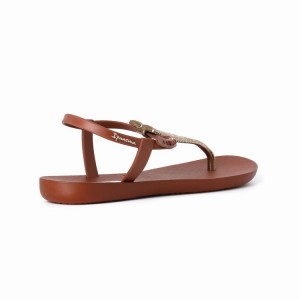 Sandalias Ipanema Ribba Mujer Marrones Doradas | 67823HFMR