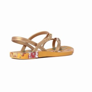 Sandalias Ipanema Suzi Print II Mujer Amarillo Doradas | 58706HPUT