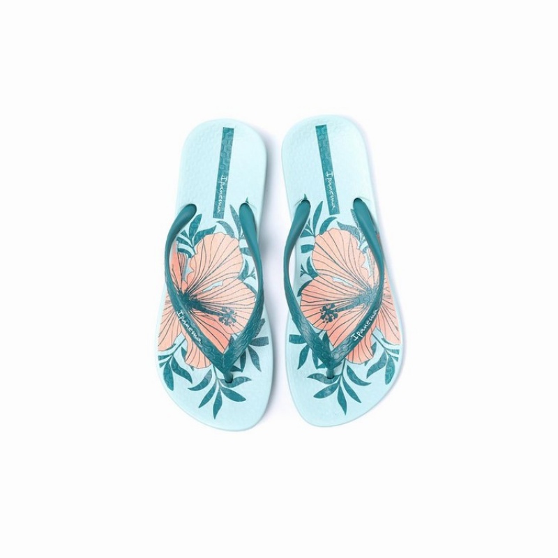 Chancletas Ipanema Ana Hibiscus Mujer Verde | 48650MUKR