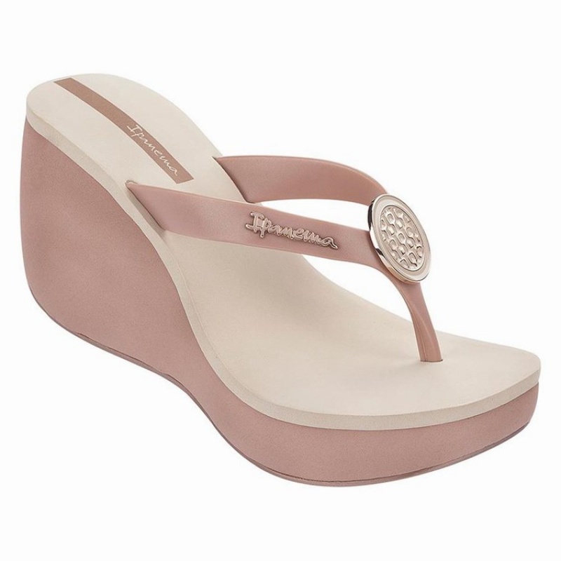 Chancletas Ipanema Bossa Mujer Beige Rosas | 86471QRUA