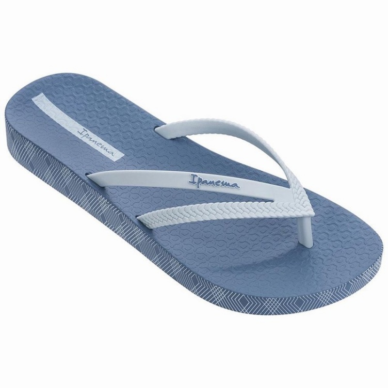 Chancletas Ipanema Bossa Soft IV Mujer Azules Blancas | 13587RZCG