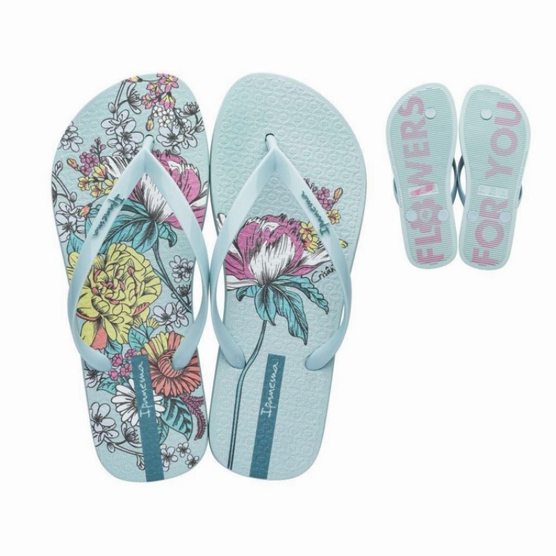 Chancletas Ipanema Botanicals Mujer Azules | 74923TBNK