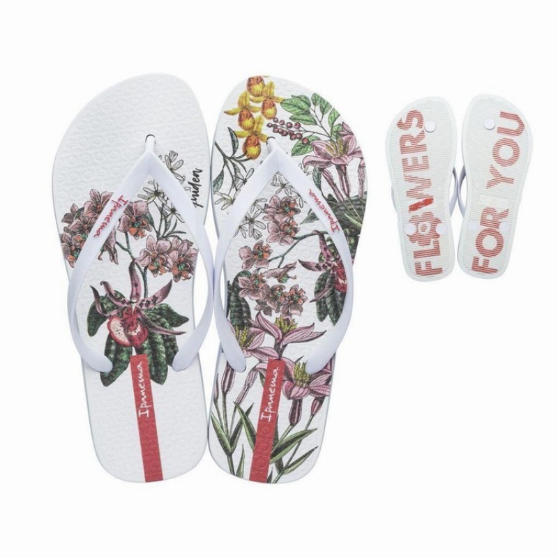 Chancletas Ipanema Botanicals Mujer Blancas | 46315YMDJ