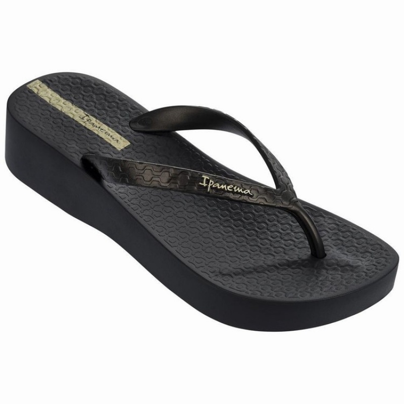 Chancletas Ipanema Brasil Tropical Plat Mujer Negras | 97650MYAP