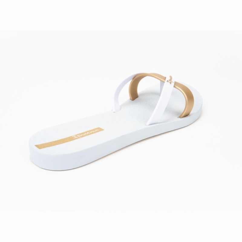 Chancletas Ipanema Kirei Mujer Blancas Doradas | 92475CYOI