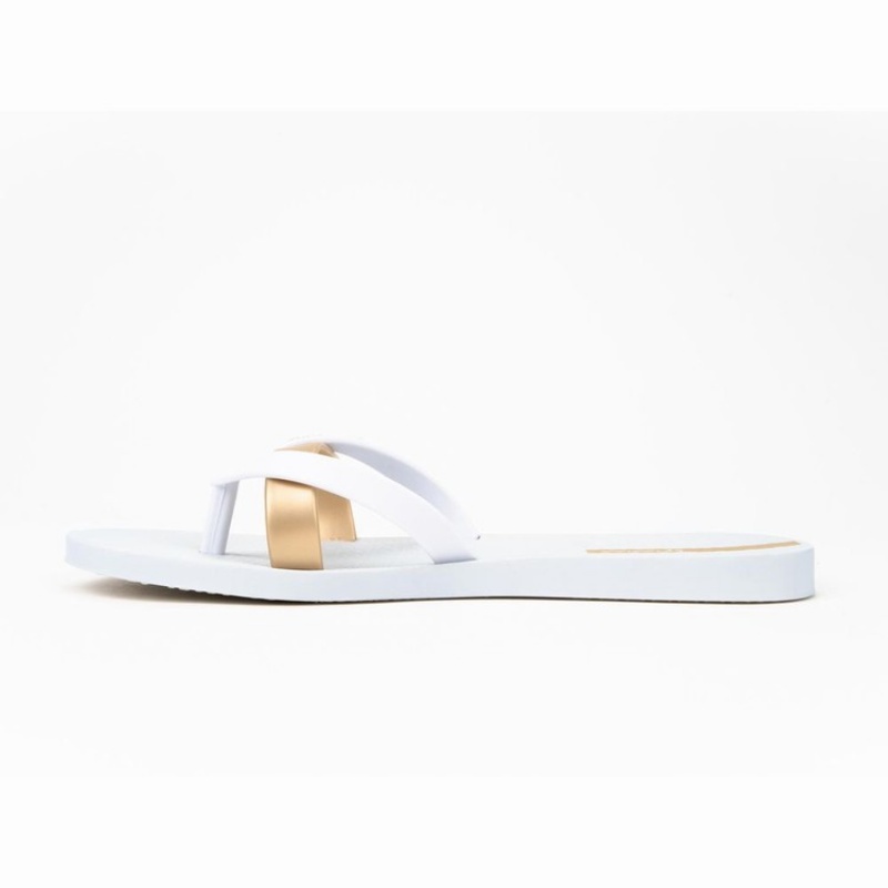 Chancletas Ipanema Kirei Mujer Blancas Doradas | 92475CYOI