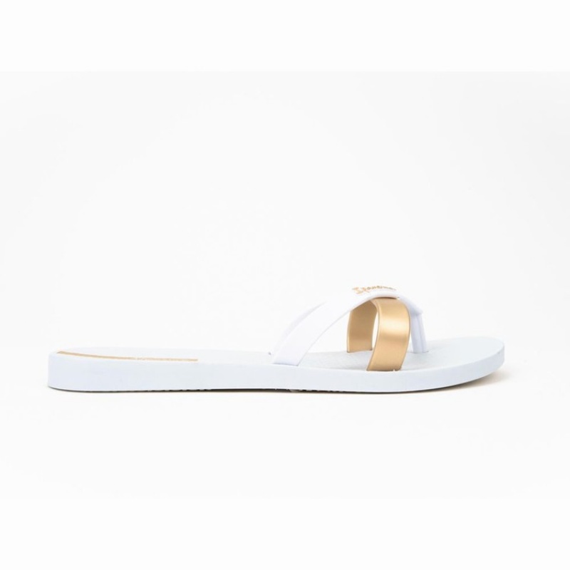 Chancletas Ipanema Kirei Mujer Blancas Doradas | 92475CYOI