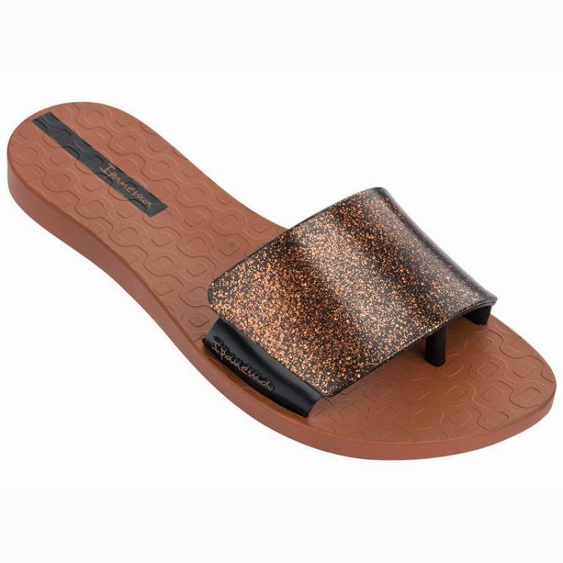 Chancletas Ipanema Livia Mujer Marrones Doradas | 03615QJYE