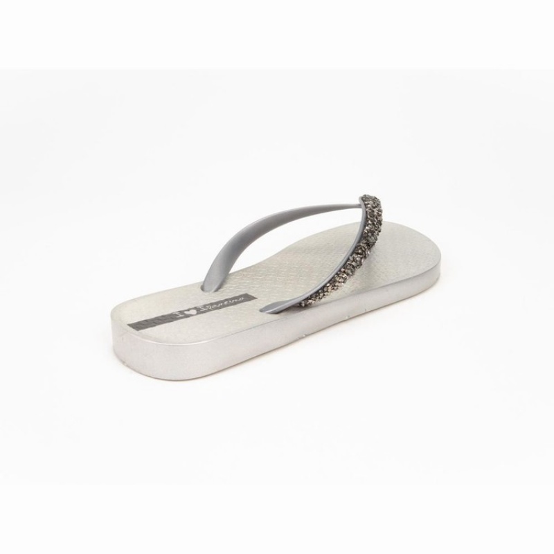 Chancletas Ipanema Pebble Mujer Blancas Plateadas | 10243WFOD