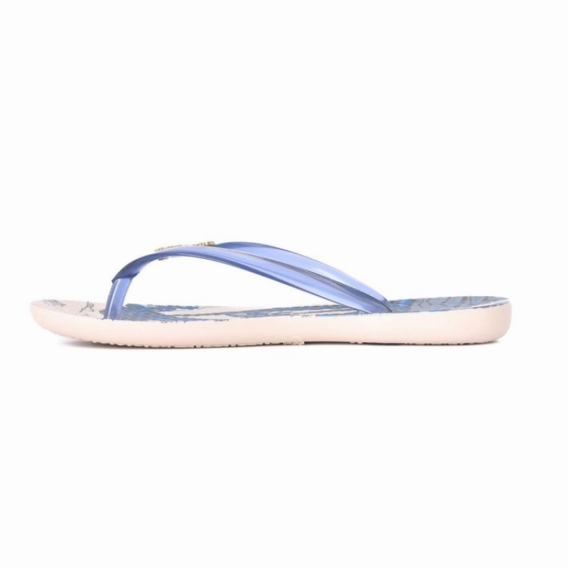 Chancletas Ipanema Wave Natural Mujer Beige Azules | 84973CAPX