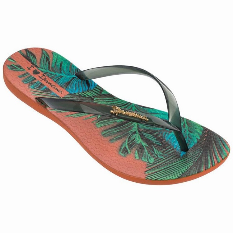 Chancletas Ipanema Wave Scenic Mujer Naranjas Verde | 84739RHST