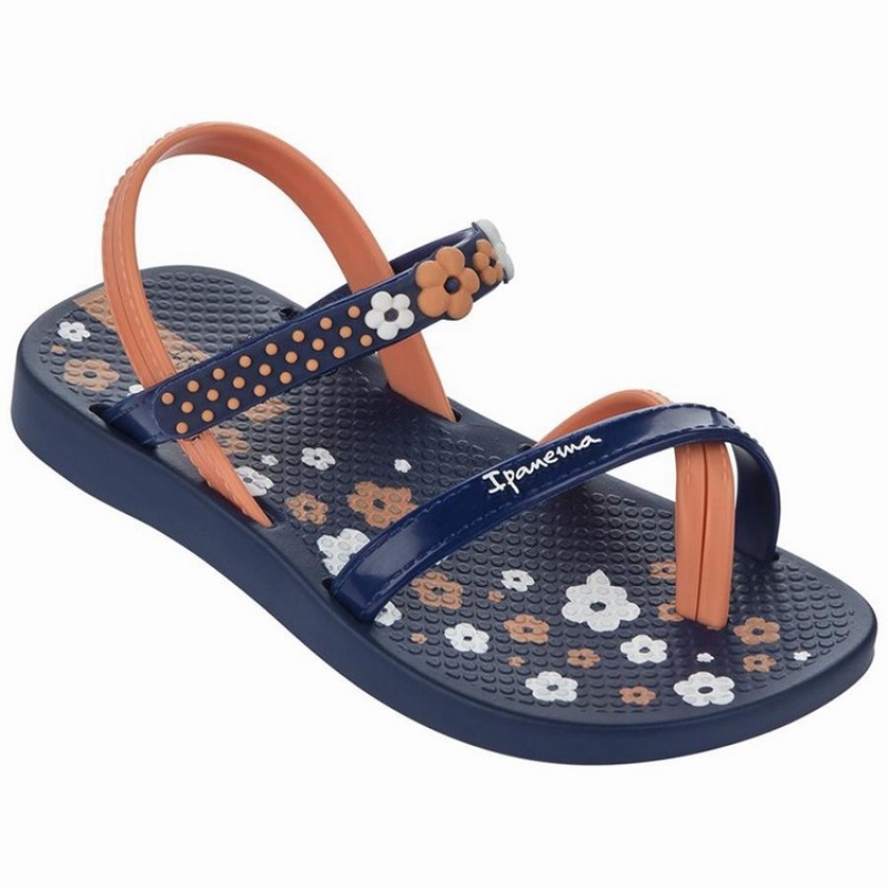 Sandalias Ipanema Blanket III Bebe Azul Marino Naranjas | 07416TPCU