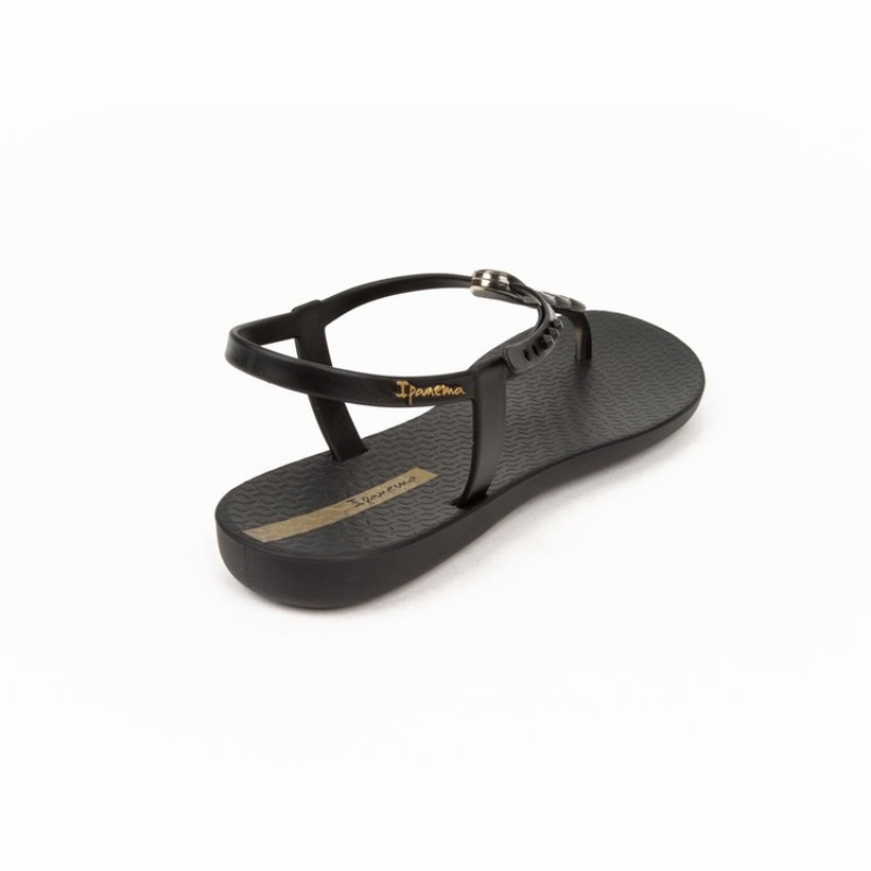 Sandalias Ipanema Braid Mujer Negras Doradas | 43095LPUV