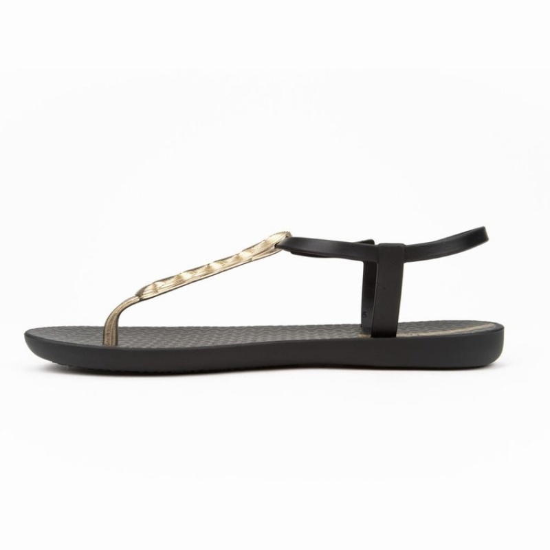 Sandalias Ipanema Braid Mujer Negras Doradas | 43095LPUV