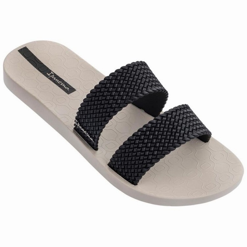 Sandalias Ipanema City Mujer Beige Negras | 36879IQTF