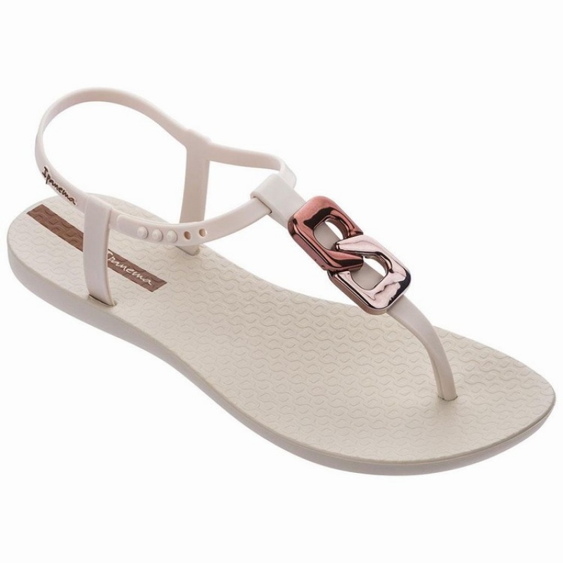 Sandalias Ipanema Class Chic Mujer Beige | 95816XFDB