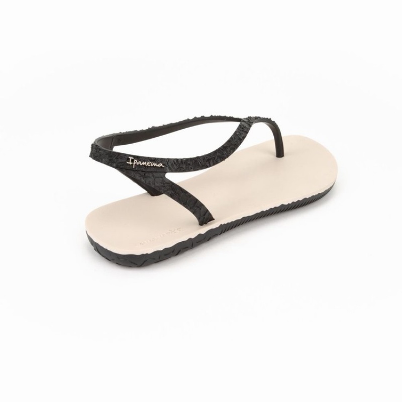 Sandalias Ipanema Jo Mujer Beige Negras | 35810MJZK