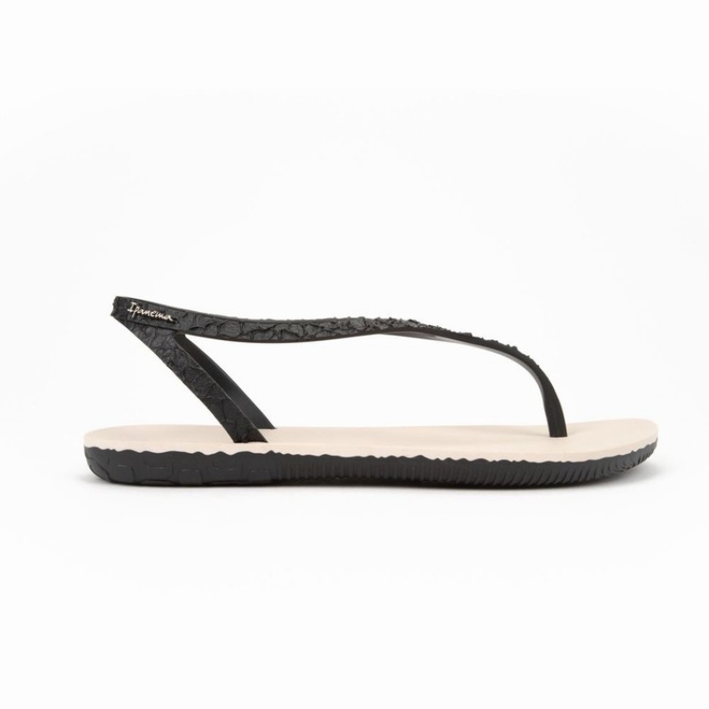 Sandalias Ipanema Jo Mujer Beige Negras | 35810MJZK