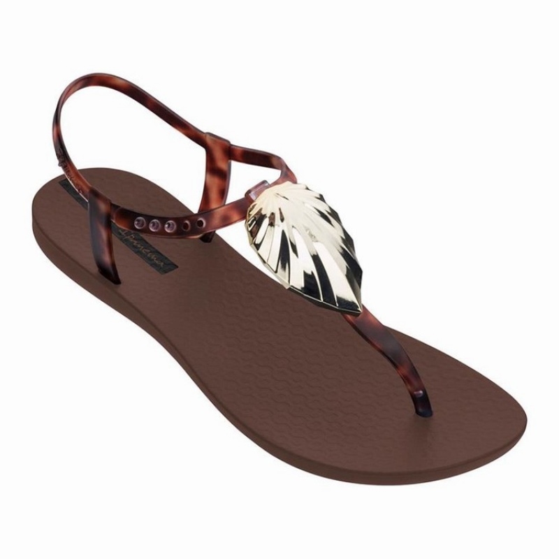 Sandalias Ipanema Leaf Mujer Marrones Doradas | 27695WLON