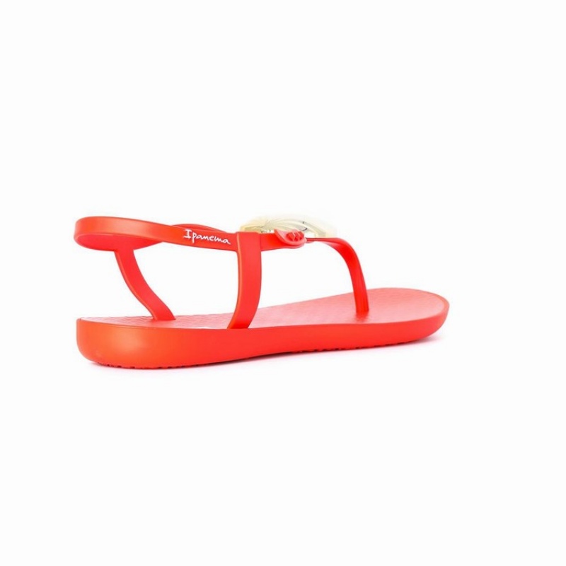 Sandalias Ipanema Leaf Mujer Rojas Doradas | 63594LTPC