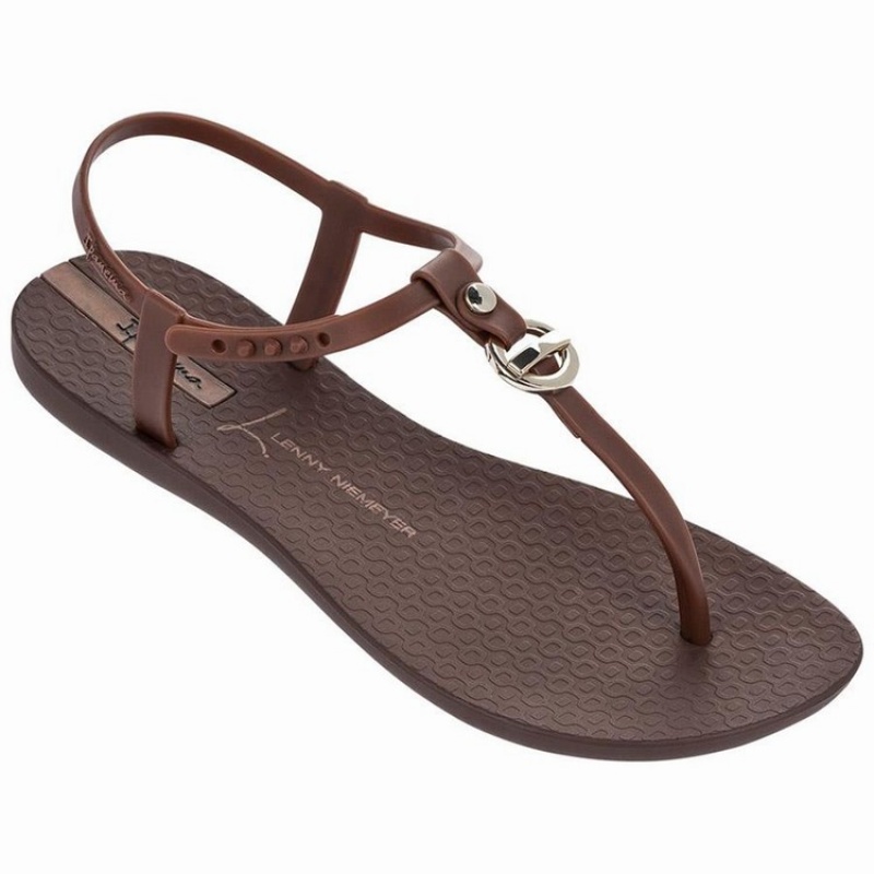 Sandalias Ipanema Lenny Locket Mujer Marrones Doradas | 94178GRUE