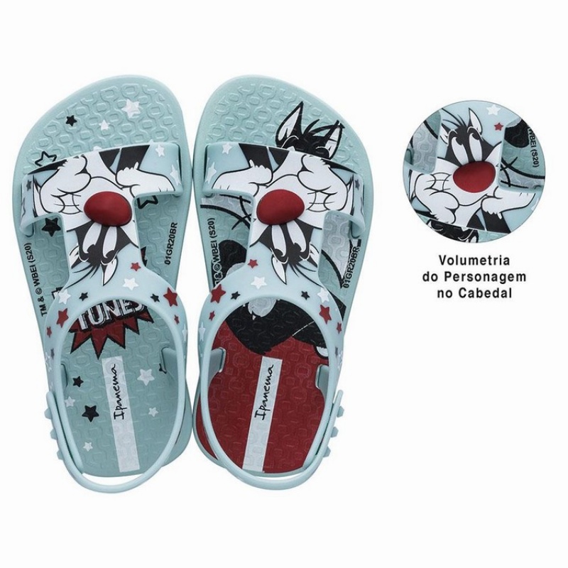 Sandalias Ipanema Looney Tunes Bebe Verde Rojas | 70186KDCL