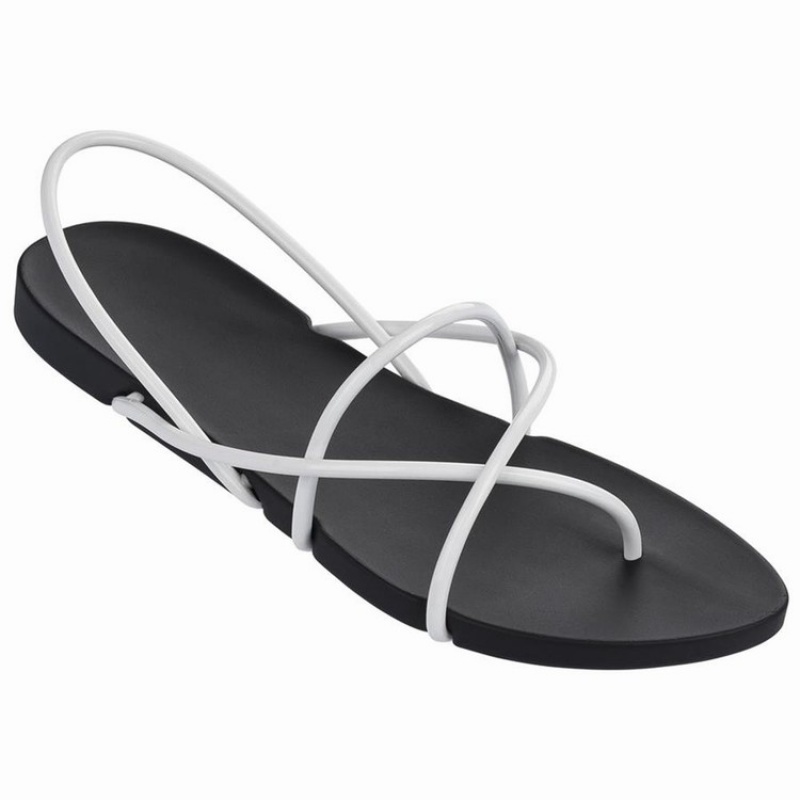 Sandalias Ipanema Philippe Starck Thing G Mujer Negras Blancas | 13902QBGU