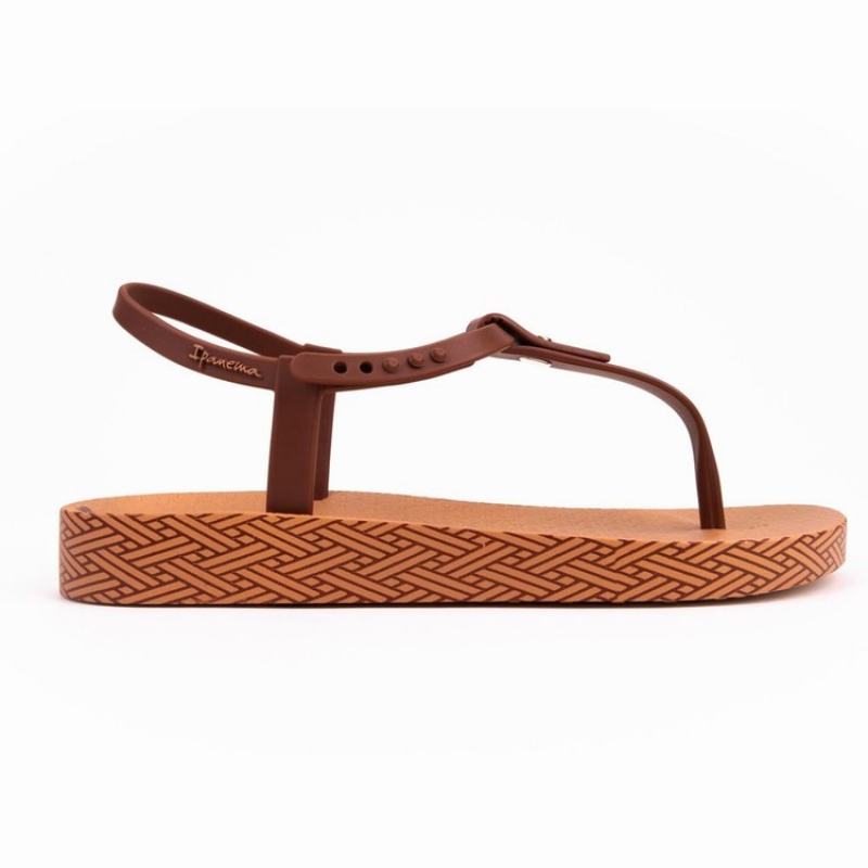 Sandalias Ipanema Plush Weave Mujer Marrones | 23856GMTI