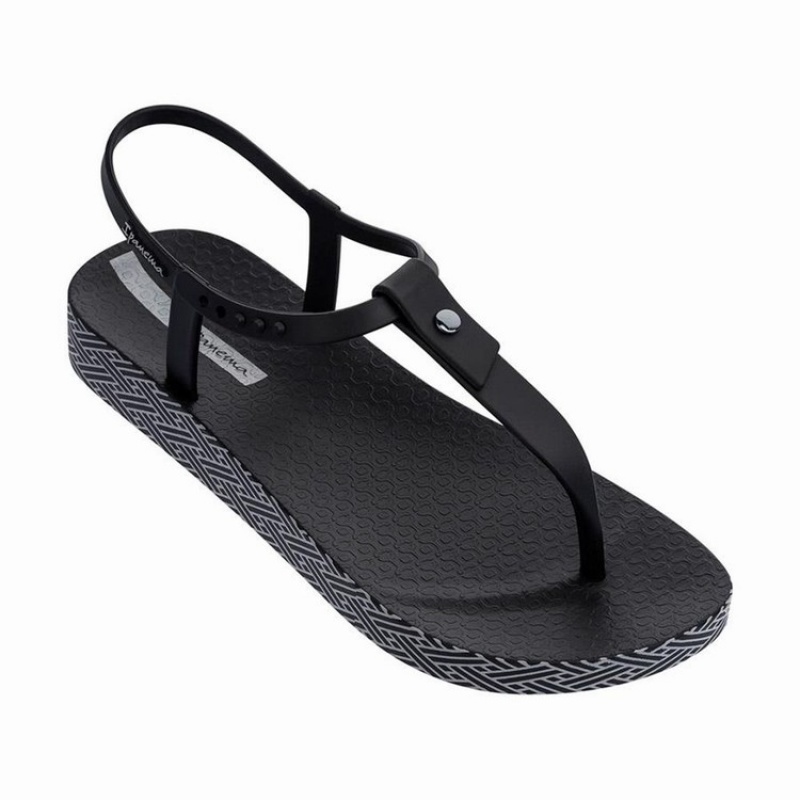 Sandalias Ipanema Plush Weave Mujer Negras | 83056AIPQ