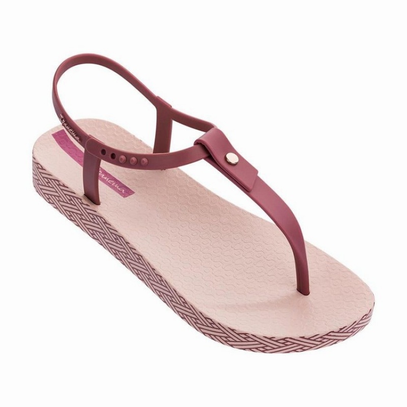 Sandalias Ipanema Plush Weave Mujer Rosas Burdeos | 28419VOWA