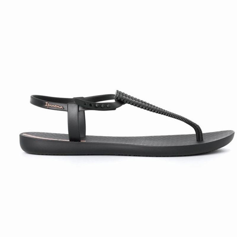 Sandalias Ipanema Ribba Mujer Negras | 03196YHLJ