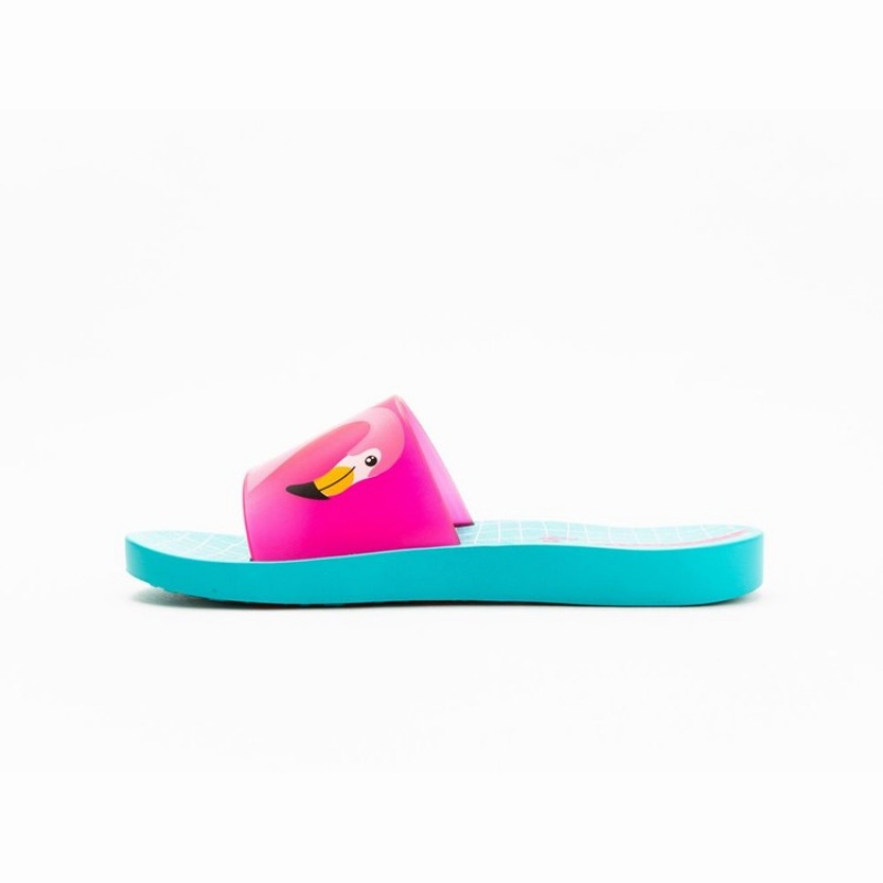 Sandalias Ipanema Slippy Niños Verde Rosas | 46539NMOG