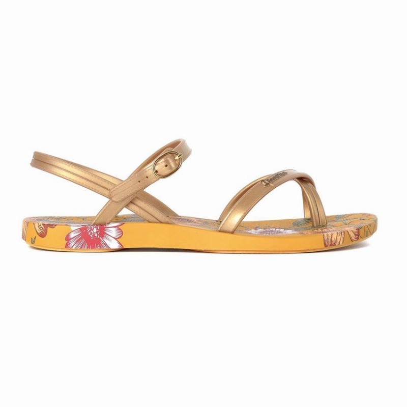 Sandalias Ipanema Suzi Print II Mujer Amarillo Doradas | 58706HPUT