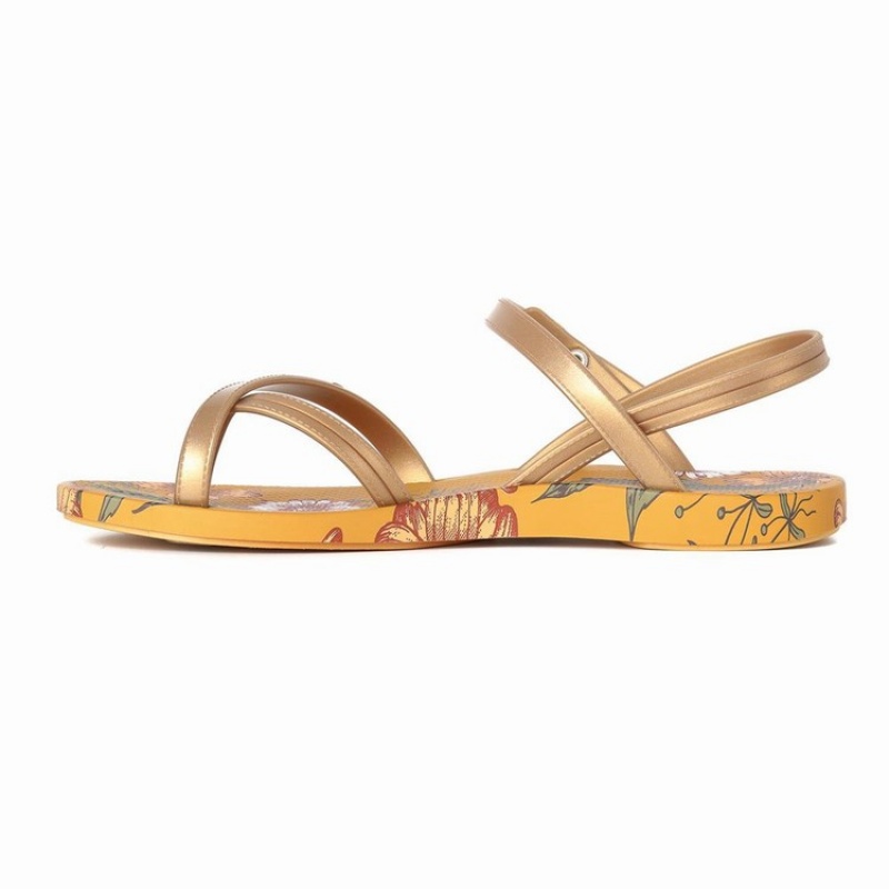 Sandalias Ipanema Suzi Print II Mujer Amarillo Doradas | 58706HPUT