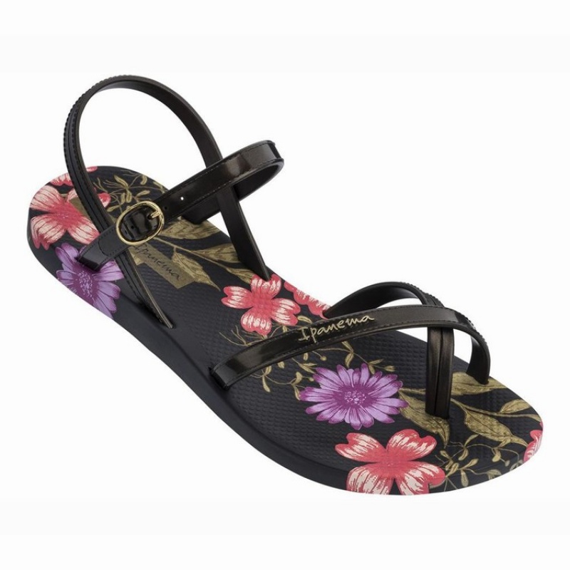 Sandalias Ipanema Suzi Print II Mujer Negras | 92537SNEZ