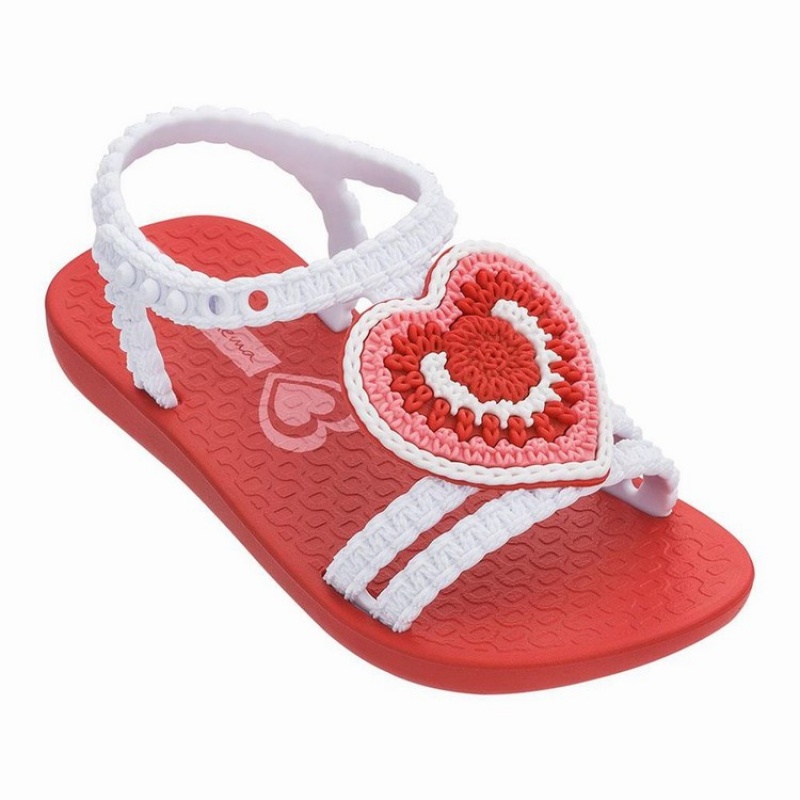 Sandalias Ipanema V Bebe Rojas Blancas | 28943HTZA