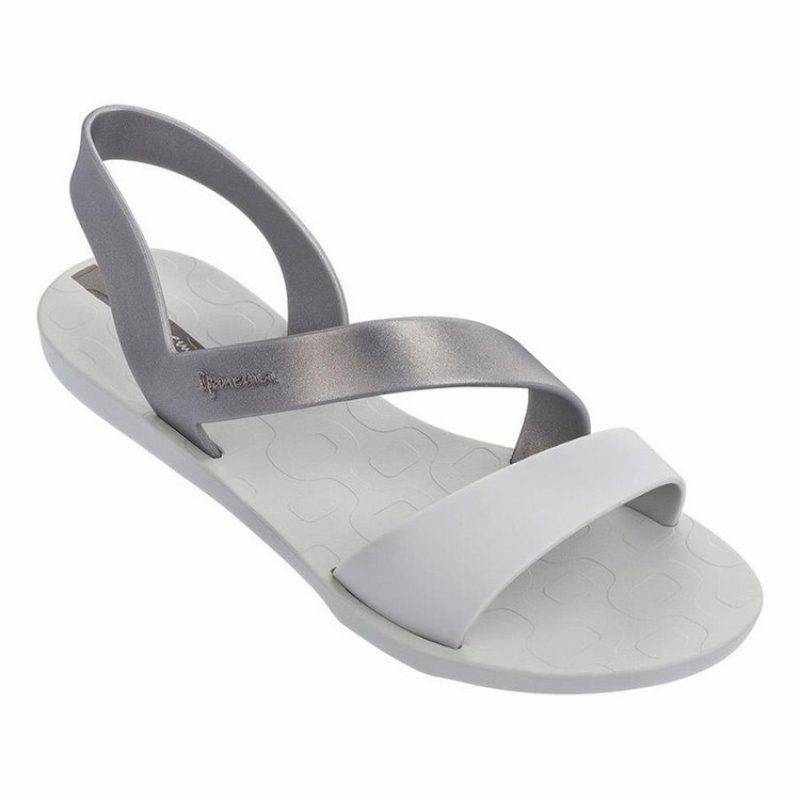 Sandalias Ipanema Vibe Mujer Gris Plateadas | 89410EYNK