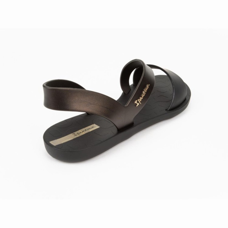 Sandalias Ipanema Vibe Mujer Negras Doradas | 07239XVHA